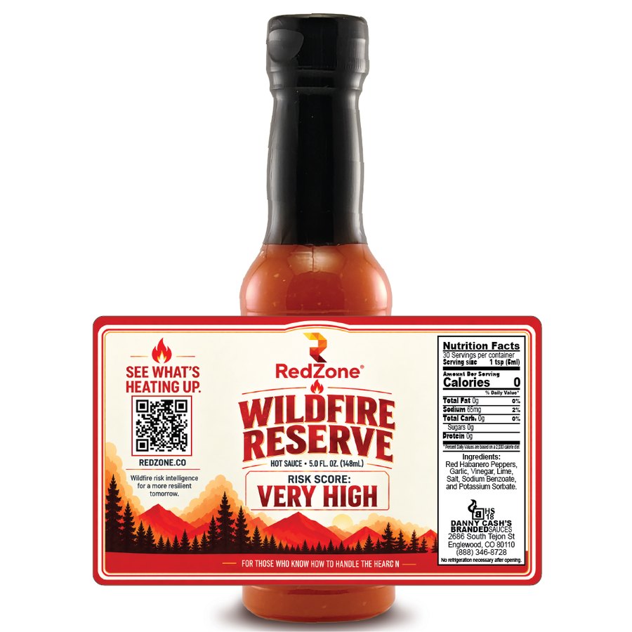 Wildfire Reserve hot sauce, Risk Score: Very High, red habanero