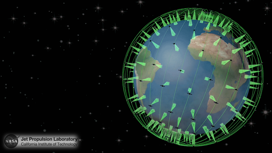 JPL's rendering of FireSat in action