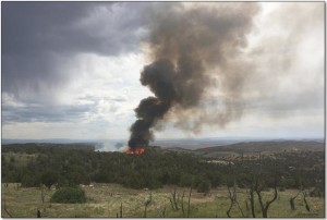 The Salt Center Fire continues to burn in northern Wyoming. (BLM Wyoming, Mon, 13/June/16)