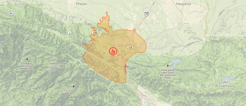 Bluecut Fire Near Cajon Pass