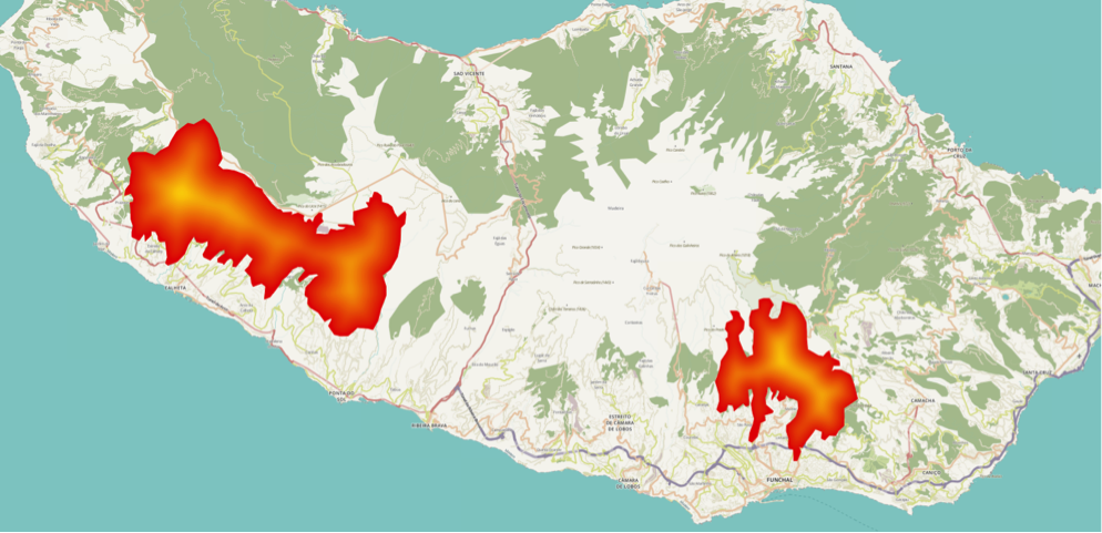 Madeira Fire Locations