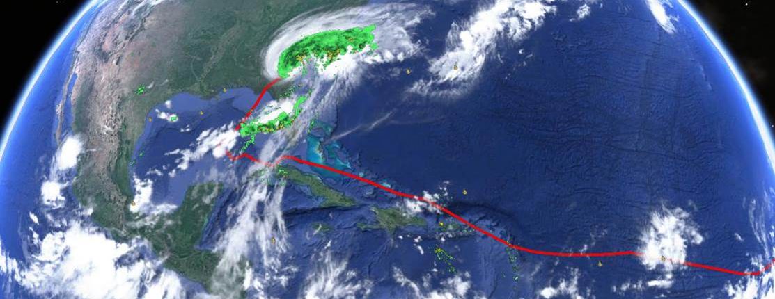 Hermine’s path through the Atlantic and Current Satellite Imagery