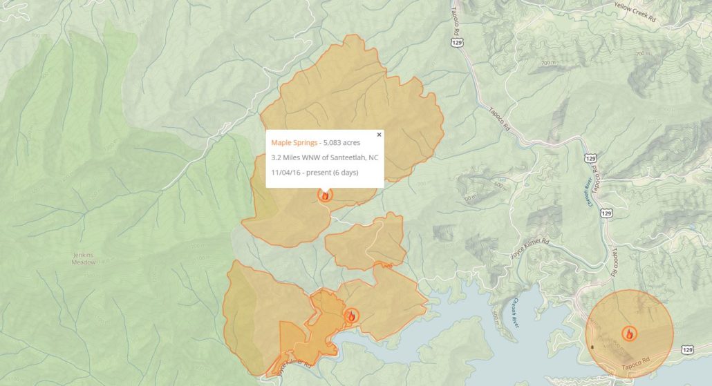 Maple Springs Fire - Lake Santeetlah, North Carolina