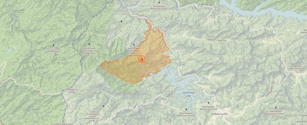 Appalachian Wildfires - Maple Springs Fire Perimeter