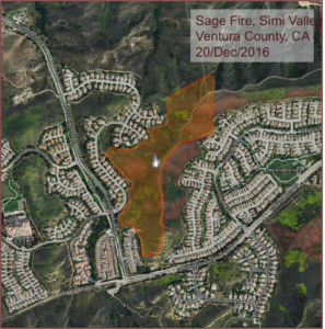 Sage Fire burn scar from December 20, 2016.