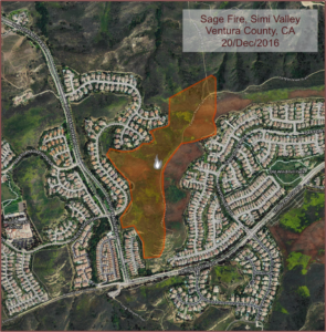 Sage Fire burn scar from December 20, 2016.