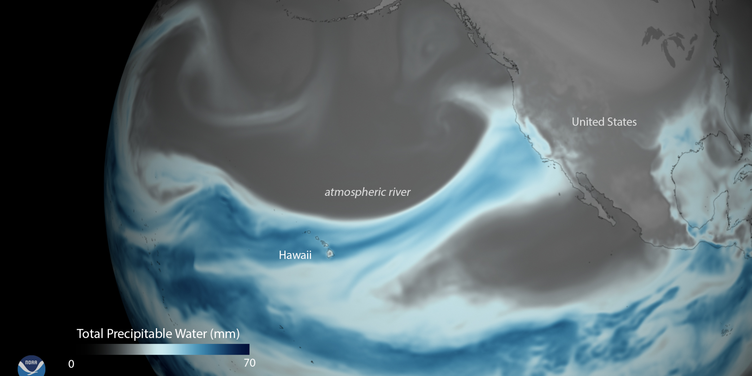 Carrying condensed tropical moisture, atmospheric rivers are responsible for transporting moisture thousands of miles and providing up to 50% of West Coast precipitation in certain locations. 