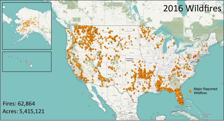 2016 Wildfires in the US