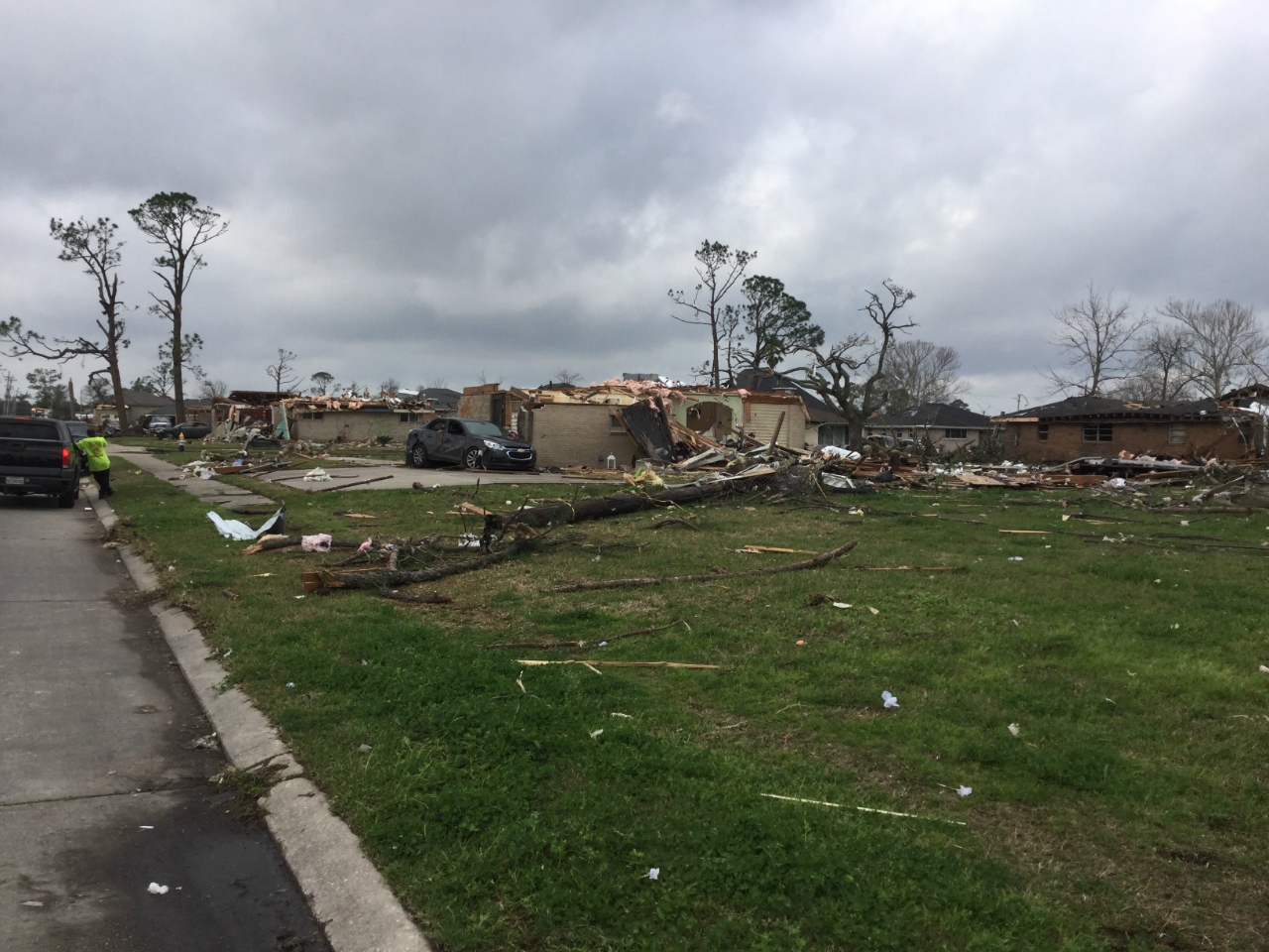 Powerful Tornado Cuts a Path Across East New Orleans