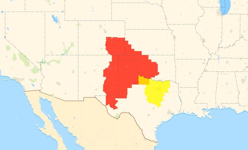 southern plains fire potential