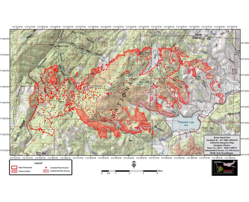 Brian Head Fire IR Map