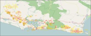 Fire activity in last 48 hours centered on Knysna (Source: Advanced Fire Information System Viewer – AFIS)