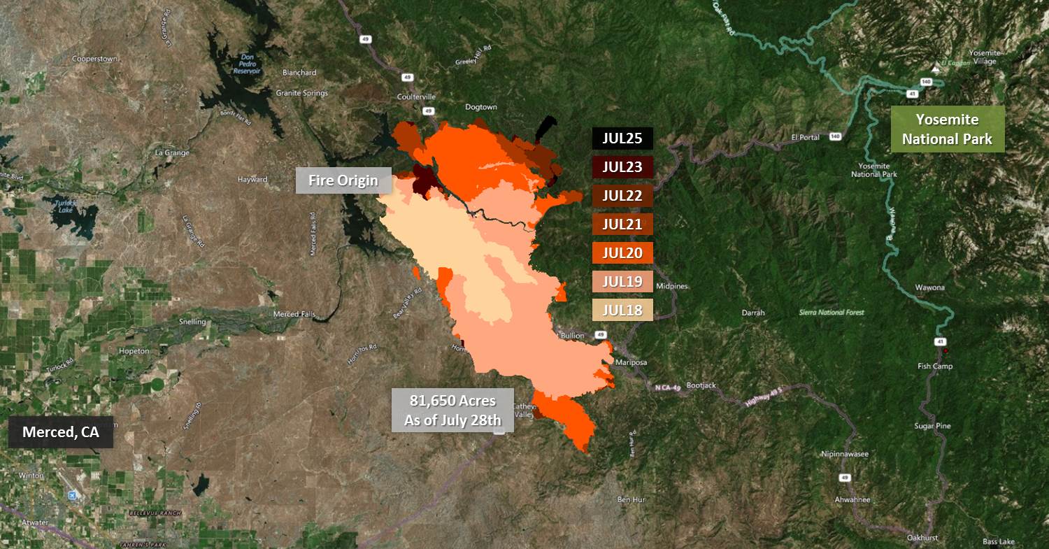 Detwiler Fire Progression