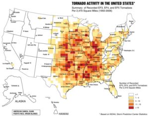 Large Tornadoes map