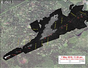 Fissure locations under Leilani Estates