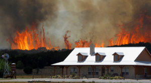 Wildfire near home in Possum Kingdom, TX