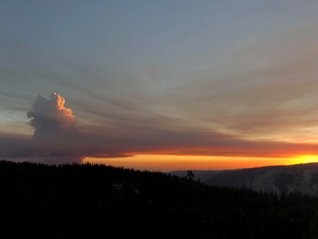 Ferguson plume at sunset