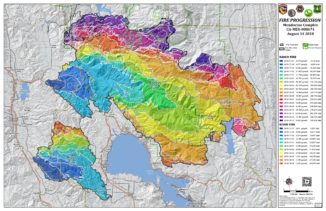 Mendocino Complex Fire Progression Map