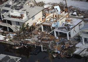 Damaged structures on Ramrod Key, FL after Hurricane Irma passed through the area. (Source: Joe Raedle)