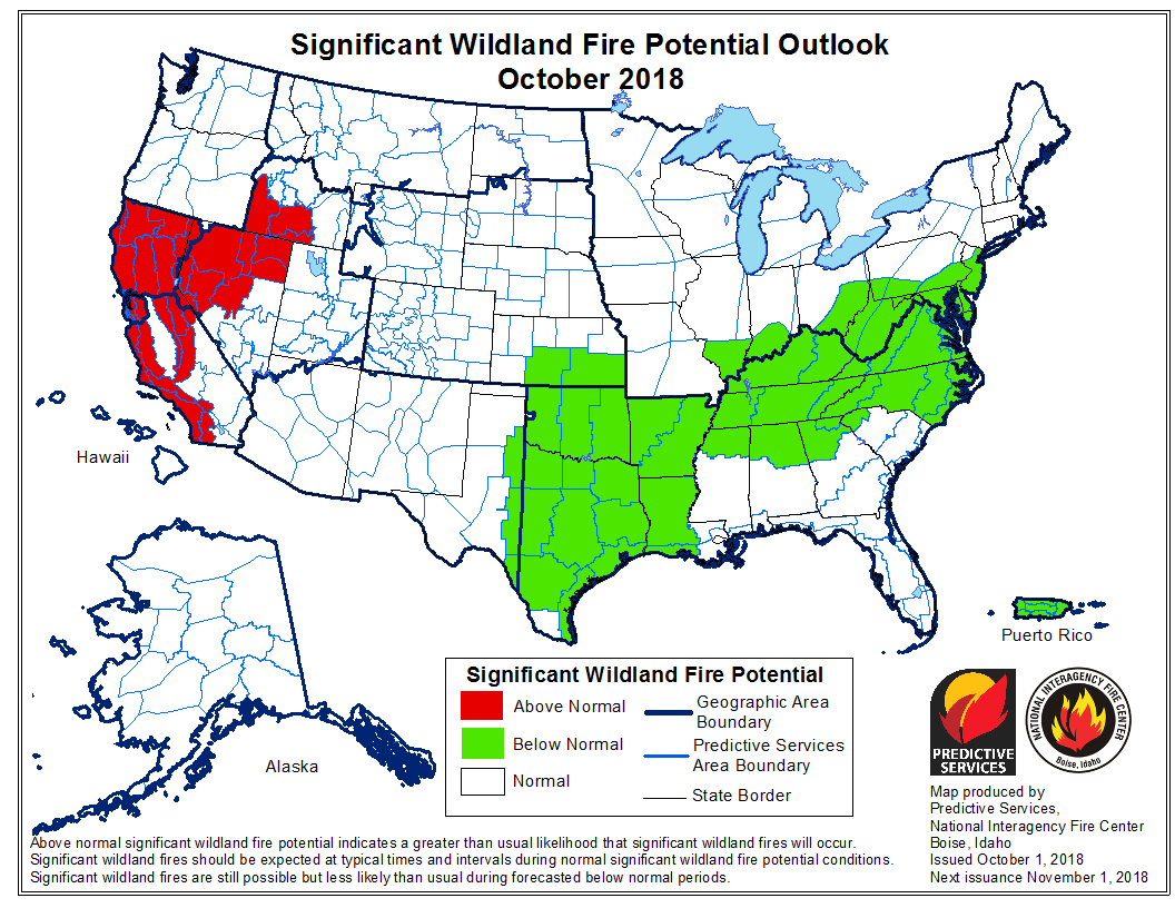 October Fire potential 