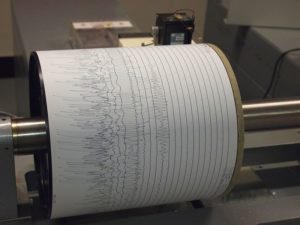 Seismograph at Weston Observatory at Boston College, Weston, Massachusetts
