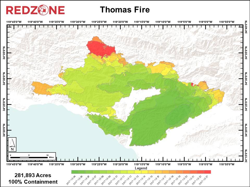 Thomas Fire Progression