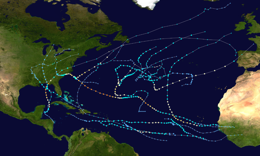 2018 Atlantic Storm Paths