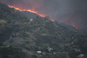 Thomas Fire burns through wildland area in Montecito, California
