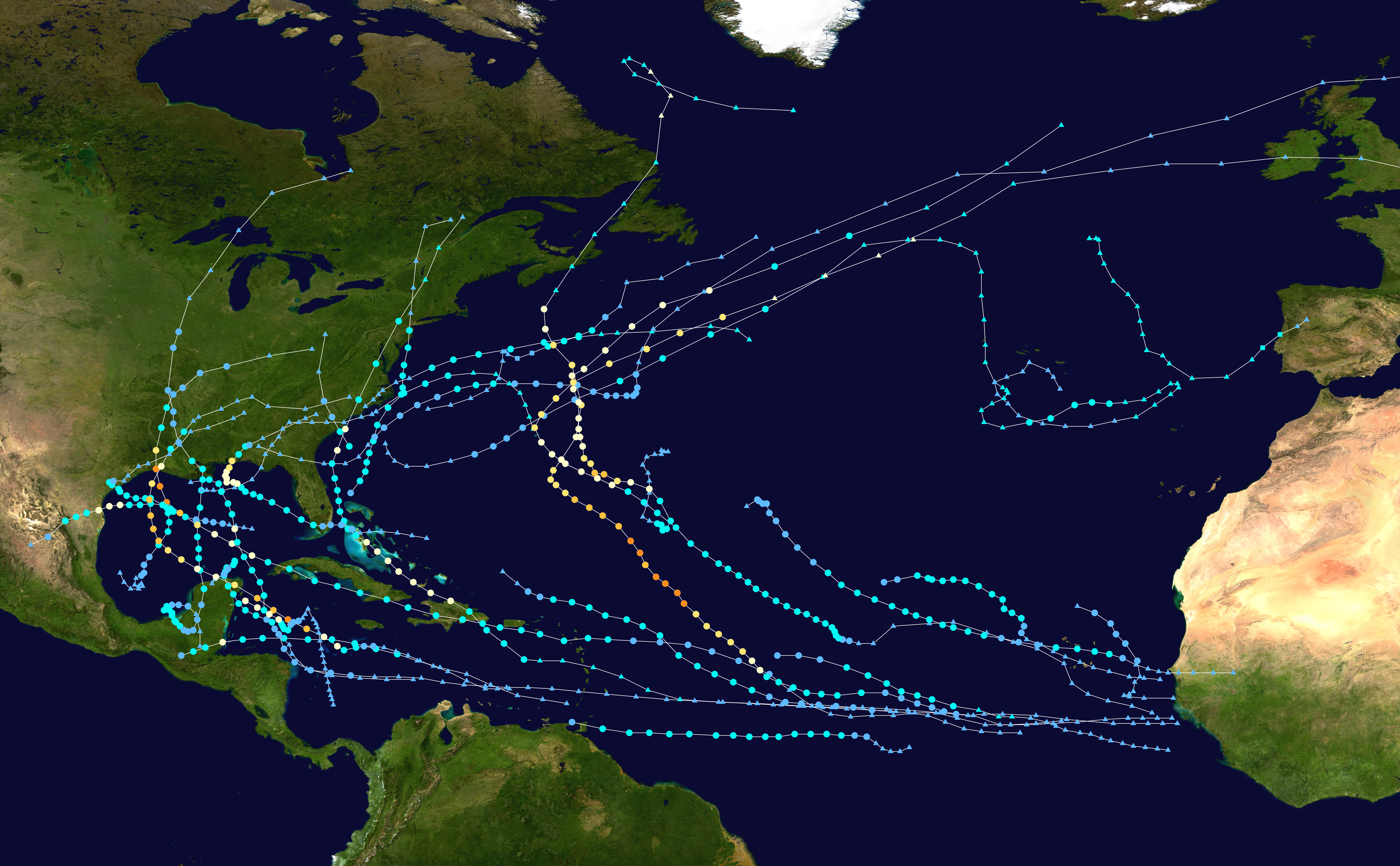2020 storms map