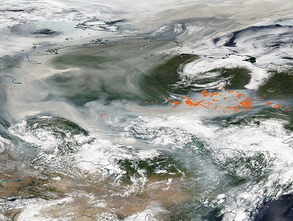 MODIS Detects Increase In Nighttime Wildfire Activity